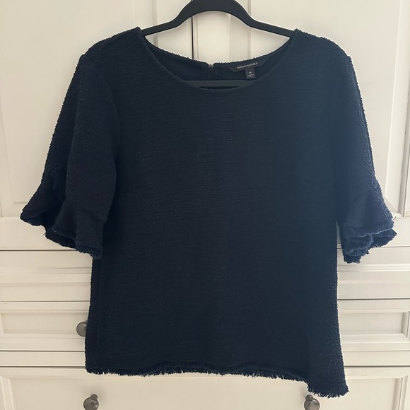 Banana Republic Midnight Textured Blouse medium - Picture 1 of 6